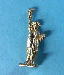 Metal Gold Color Statue Of Liberty Figurine For Monopoly ...