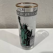 STATUE OF LIBERTY DOUBLE SHOT GLASS 2 OZ SHOOTER 22K GOLD BY ASTAR NEW YORK 4.25 | eBay