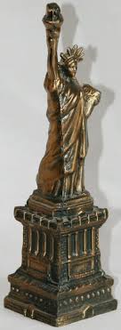 Vintage Statue of Liberty Bronze Monument Figurine 9.25" ObservationAreaPedestal | eBay