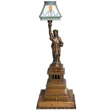 Statue of Liberty Lamp with Original Shade at 1stDibs ...