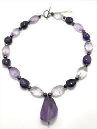 Vintage ONE OF A KIND Grey Freshwater Pearls & Amethyst ...