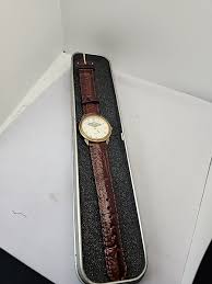 Coleman Mens Watch 35mm Case Brown Leather Band Quartz Three ...