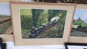 6 Large Vintage Team Railway Engine Prints and 3 Smaller Framed Jack Hill Chris Holland. - Etsy