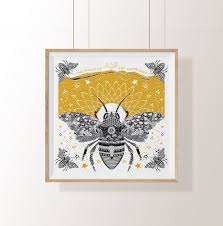 Plight of the Humble bee Square Print - Under the Stairs