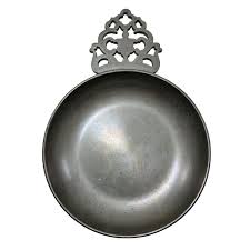 Vintage Stede Pewter 6" Porringer Dish Horse Head Logo 8 1/2 ...