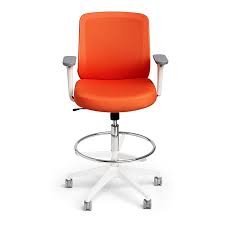 Poppin Ergonomic Fabric Swivel Task Chair, Orange (103814 ...
