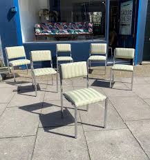 4 x Chrome Dining Chairs 1970s Hollywood Regency Modernist ...