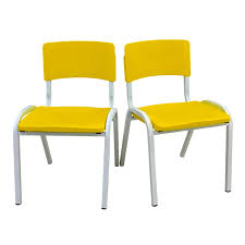Ecom Home - Conjunto 2 Cadeiras Infantil Iso Amarela ...