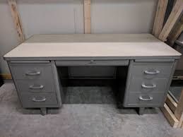 Invincible Metal Desk With Tan Top | Metal Desk by Invincible