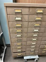 Large Vintage Storage 30 Drawer Steel Cabinet | EstateSales.org