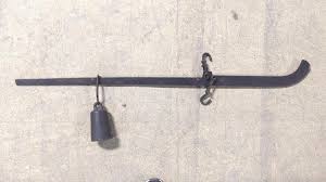 Sold at Auction: Antique Cast Iron Cotton Scales with weight