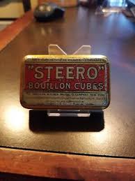 Vintage 1900s "STEERO" BOUILLON CUBES TIN AMERICAN KITCHEN PRODUCTS NY | eBay