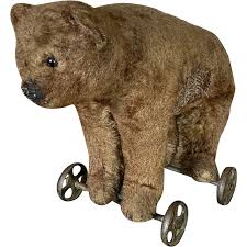 Similar Items to Early German Bing Bear on Wheels