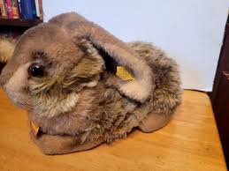 Vintage Mid 20th Century Steiff Germany Crouching Bunny Rabbit w/ Tag & Button | eBay