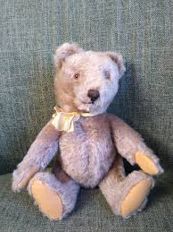 Vintage Mohair Teddy Bear Glass Eyes, Felt Paws, Embroidered ...