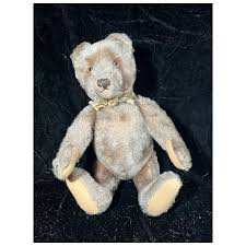 Vintage 13" Fully Jointed Mohair Light Brown Bear Glass Eyes ...