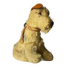 50's Early STEIFF Mini FOXY Spotted Fox Terrier w RIBBON ...