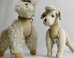 Steiff Dog From the 60s - Antique Toy - Poodle Snobby 5310,04 - Mohair White 4-way Jointed - Stuffed Animal - Stuffed Dog Collecting - Etsy