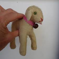 Vintage,steiff,time-worn Lamb,5'' No Ids. - Etsy