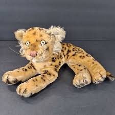 Vintage Mohair Steiff Leopard Cat Plush Reclining Lounging Rare HTF Stuffed | eBay