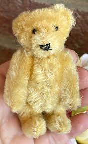 VINTAGE Miniature Steiff Mohair Teddy Baby Bear Golden ...