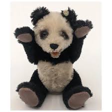 Fabulous Vintage 1950's Steiff Mohair Panda Teddy Bear with ...