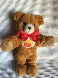 Steiff Brown Teddy Bear EAN 018718 Cosy Red with trousersl button flag Chest tag | eBay