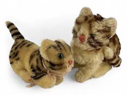Sold at Auction: Pair of Miniature Steiff Kittens - Taller approximately 5”
