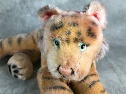 Vintage Hermann Teddy Mohair Tiger: 1960s Stuffed Animal - Etsy