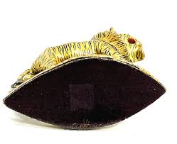 Vintage Hand Carved & Hand Painted Wood Folk Art Gold Lion Statue Figurine Rare | eBay