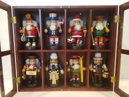 8 Mid-Sized Figural Nutcrackers in Wooden Display Case | eBay