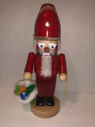 Steinbach Chubby Red Santa with Bag of Presents German Wood Christmas Nutcracker | eBay