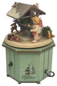 Vintage German Steinbach Stille Nacht Music Box With