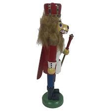 Vintage 12 inch Wooden Lion Face Nutcracker Hand Crafted ...
