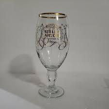 2 - Stella Artois Belgium Gold Rimmed Holiday Beer Chalice ...