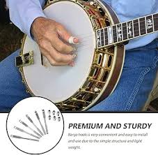 Amazon.com: VICASKY 24pcs Metal Banjo Hooks Nuts Banjo ...