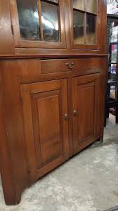 Early Antique Corner China Cabinet / Cupboard - Dark Pine - Beautiful Cabinet | eBay