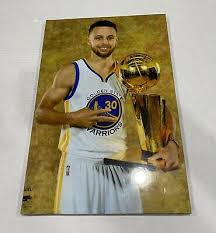 Steph Curry GS Warriors Wooden Picture 16x10 1/2 Wall Art ...