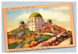 Vintage Mid Century Postcard Planetarium Hollywood ...