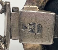 Vintage Signed Sterling 925 Large Oval Black Onyx Marcasite ...