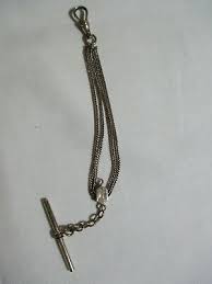 Vintage Gold Filled or Plated Watch Chain with Gold Slide ...