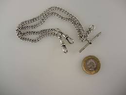 English Silver Pocket Watch Chain. Double Chester 1924 - Etsy