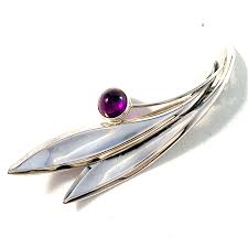 Elis Kauppi, Kupittaan Kulta Finland 1960s Silver Amethyst ...