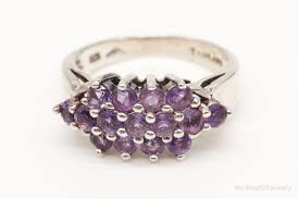 Vintage Amethyst Sterling Silver Ring Size 9 | eBay