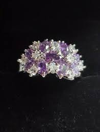 Amethyst Sterling Silver Genuine Women Luxury Ring | eBay