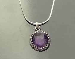 Amethyst Cat Necklace, Custom Faceted Purple Amethyst ...