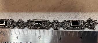 MRF 925 Sterling silver Marcasite Vintage Bracelet Designer ...