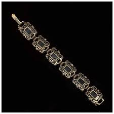 Vintage JUDY LEE Bracelet w/ Carnival Glass Stones. For Sale ...