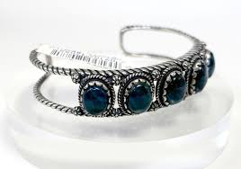 AMERICAN WEST Sterling Silver Five-Gemstone Cuff Bracelet ...