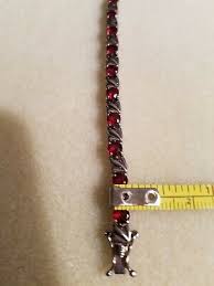 Sterling Silver and Garnet Tennis Bracelet | eBay